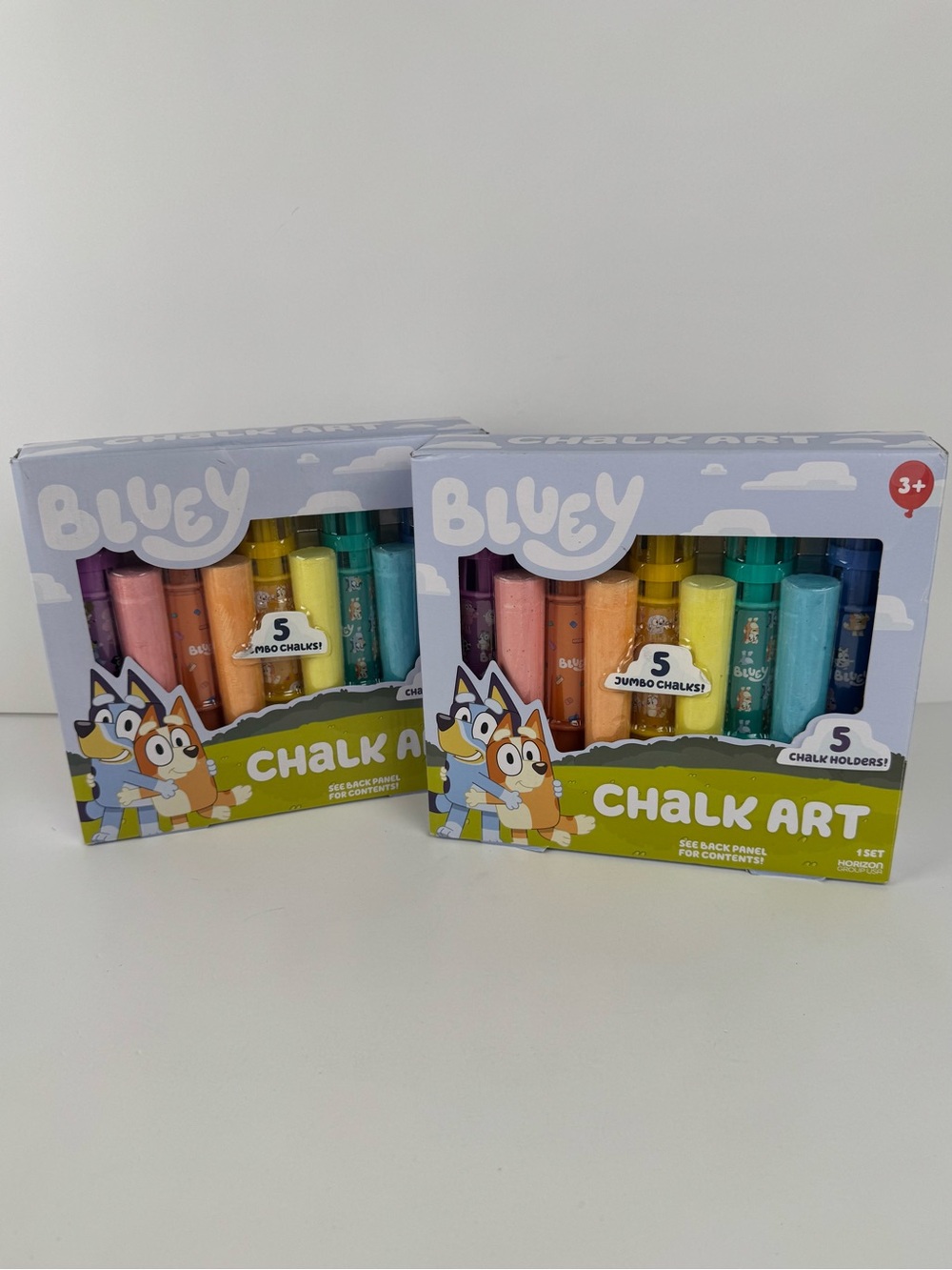 Bluey Chalk Art Set Bundle 2 Packs Jumbo Sidewalk Chalk Kids Outdoor GIft